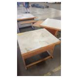 Set of 3 Wooden Office Desks with Laminate Tops
