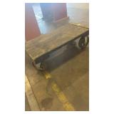 Industrial Wood and Metal Rolling Cart with Large Wheels