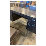 Used Metal Office Desk with Drawers
