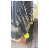 Mixed Lot of Stackable and Folding Chairs with Cushions and Armrests