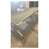 Folding Military-Style Cot with Metal Frame