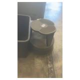 Set of 3 Office Wastebaskets and Utility Step Stool