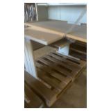 Used Metal and Laminate Office Desks with Attached Shelves