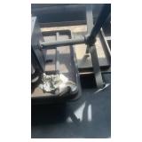 Industrial Sorting Table with Metal Storage Compartments and Rolling Base