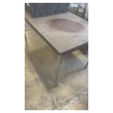 Rectangular Metal Frame Work Table