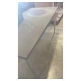 Rectangular Metal Frame Work Table