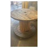 Large Wooden Industrial Spool Table