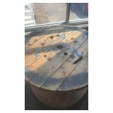 Large Wooden Industrial Cable Spool Table