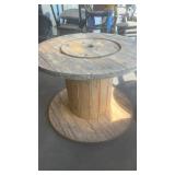 Large Wooden Cable Spool Reel for Repurposing or Industrial Use