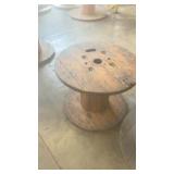 Large Wooden Cable Spool Table