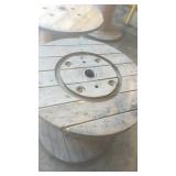 Large Wooden Cable Spool Reel Table