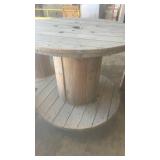 Large Wooden Cable Reel Spool Table