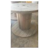 Large Wooden Cable Reel Spool Table
