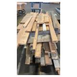 Lot of Used Lumber, Wood Pallets, and Glass Door Panels