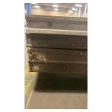 Lot of Used Lumber, Wood Pallets, and Glass Door Panels