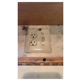 Wooden Mobile Market Cart with Lights and Storage Compartments