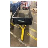 Wardworks 17 Cu Ft Steel Utility Dump Trailer and Flatbed Cart