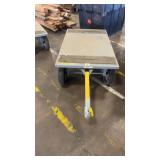 Industrial Flatbed Utility Cart with Tow Hitch