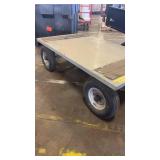 Industrial Flatbed Utility Cart with Tow Hitch