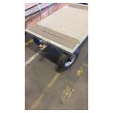 Heavy Duty Industrial Flatbed Utility Cart with Pneumatic Tires