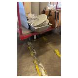 Bulk Lot of World Tableware Melamine Plates with Serving Tongs and Trays