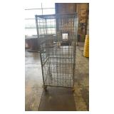 Heavy Duty Metal Rolling Wire Storage Cage with Shelves