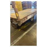 Heavy Duty Industrial Wood Platform Cart with Iron Wheels