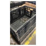 Pallet of Stackable Industrial Plastic Crates and Totes
