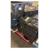 Pallet of Collapsible Plastic Bulk Storage Bins