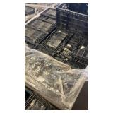 Pallet of Stackable Plastic Vented Storage Crates