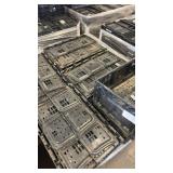 Pallet of Black Plastic Collapsible Crates