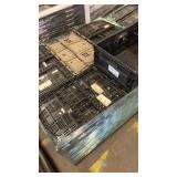 Pallet of Black Plastic Ventilated Storage Crates