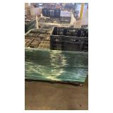 Pallet of Black Plastic Storage Crates