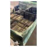 Pallet of Black Plastic Storage Crates