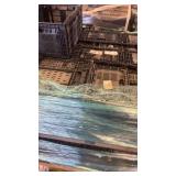 Pallet of Collapsible Black Plastic Transport Crates