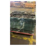 Pallet of Stackable Black Plastic Storage Crates
