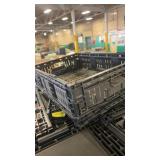 Pallet of Stackable Plastic Crates and Trays