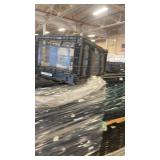 Pallet of Stackable Industrial Plastic Crates and Lids