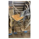 Lot of 13 Stackable Metal Frame Banquet Chairs and 1 Swivel Desk Chair