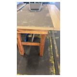 Large Wooden Work Table with Sturdy Frame