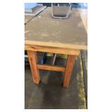 Large Wooden Work Table with Sturdy Frame
