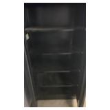 Black Metal Storage Cabinet with Shelves
