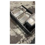 Lot of Stainless Steel Food Pans and Trays
