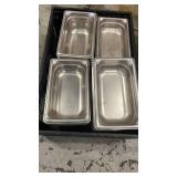 Lot of Stainless Steel Food Service Trays