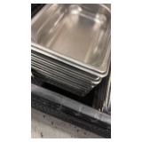 Lot of Stainless Steel Food Service Trays