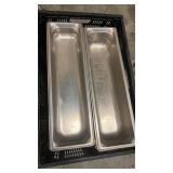 Lot of 8 Stainless Steel Steam Table Food Pans