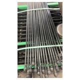 Pallet of Black Metal Fence Posts with Decorative Finials