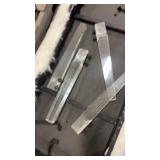 White Furry Bench with Acrylic Legs