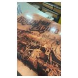 Set of 2 Restaurant Tables with Historic and Train Graphics