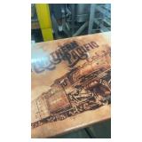 Set of 2 Restaurant Tables with Historic and Train Graphics